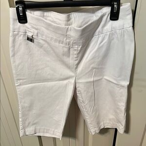 Rafaella White Bermuda Shorts Cotton Blend